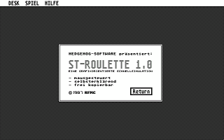 ST Roulette atari screenshot